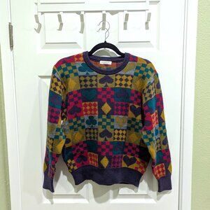 Vintage Playing Card Suit Sweater